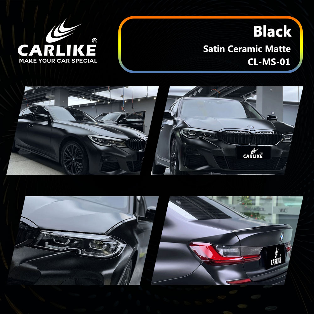 CL-MS-01 Satin Ceramic Matte Black Vinyl For BMW Car Wrap Factory Supplier