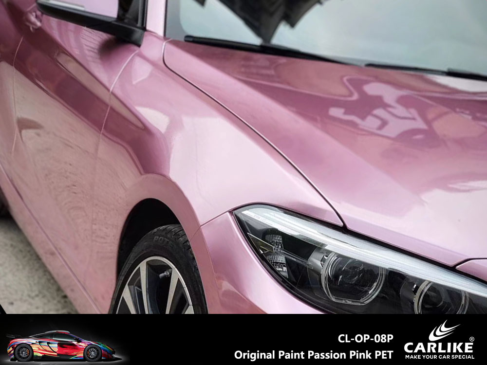 CL-OP-08P Original Paint Passion Pink PET Vinyl For BMW Car Wrap Factory Supplier