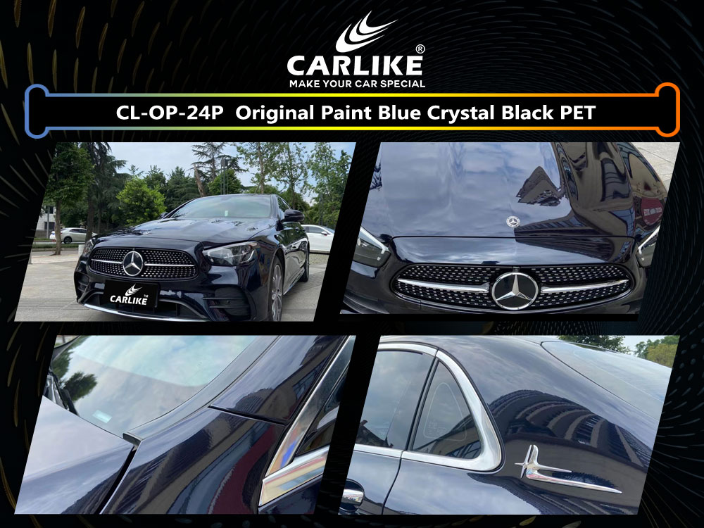 CL-OP-24P Original Paint Blue Crystal Black PET Vinyl For Benz Car Wrap Factory Supplier