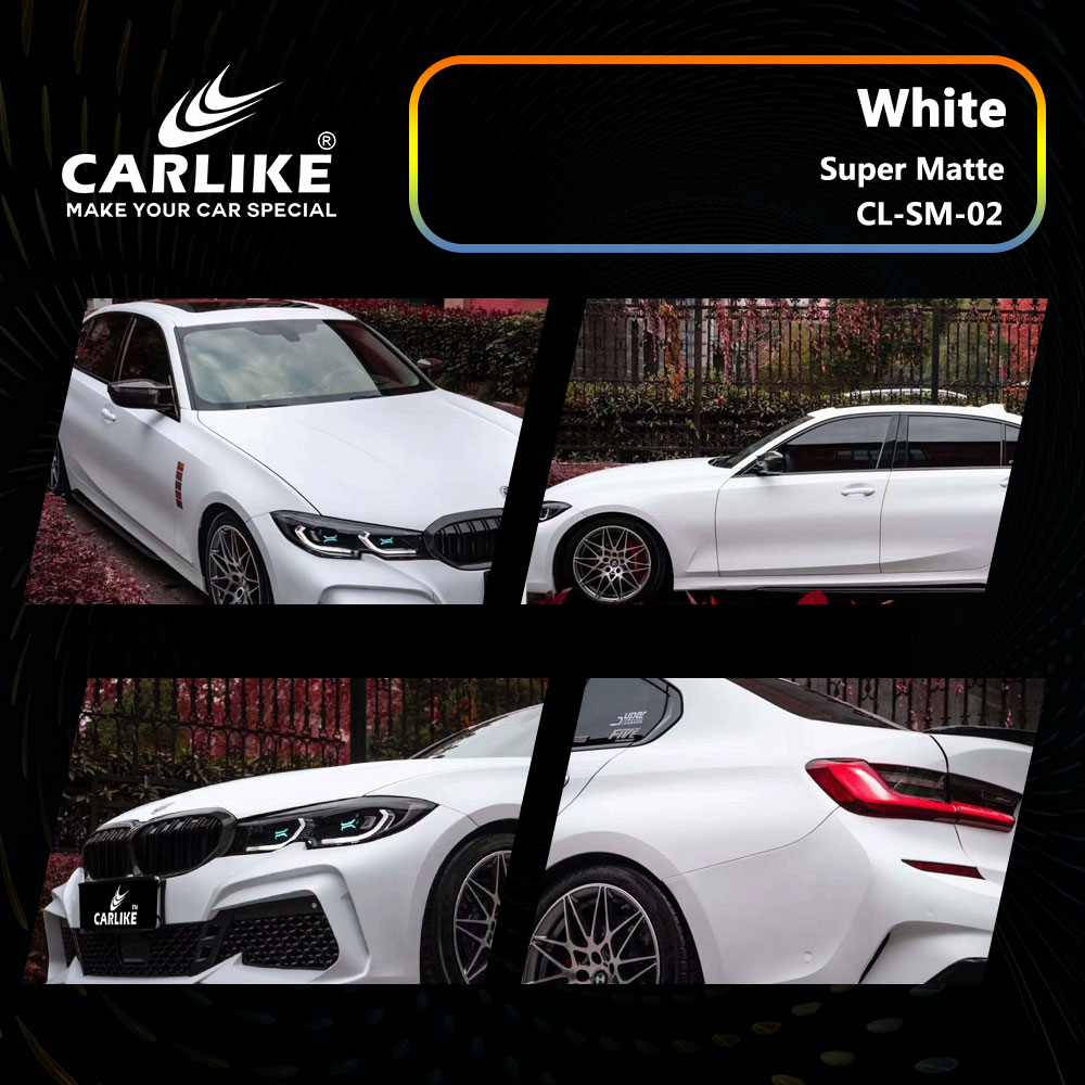 CL-SM-02 Super Matte White Vinyl For BWM Car Wrap Factory Supplier