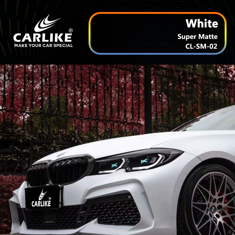 CL-SM-02 Super Matte White Vinyl For BWM Car Wrap Factory Supplier