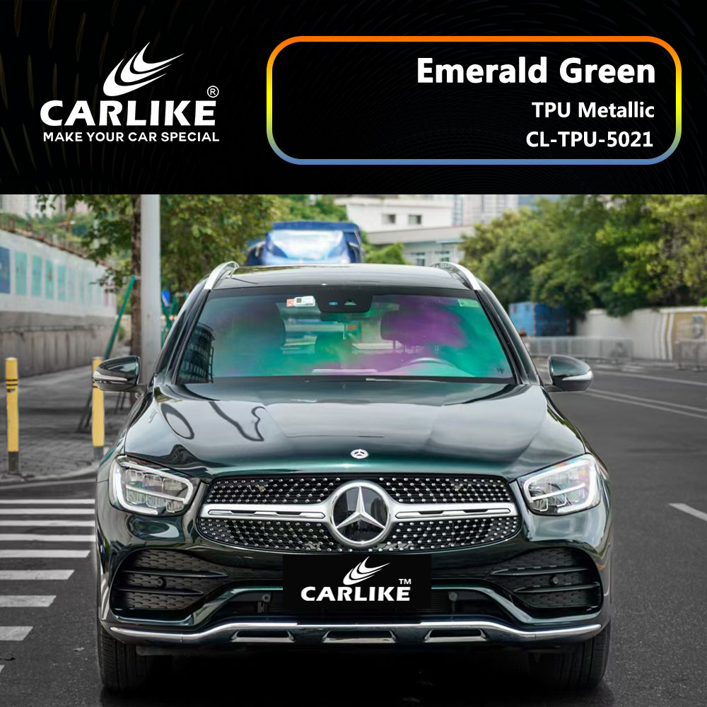 CL-TPU-5021 TPU Metallic Emerald Green Vinyl For Benz Car Wrap Factory Supplier