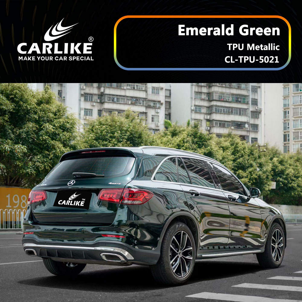 CL-TPU-5021 TPU Metallic Emerald Green Vinyl For Benz Car Wrap Factory Supplier