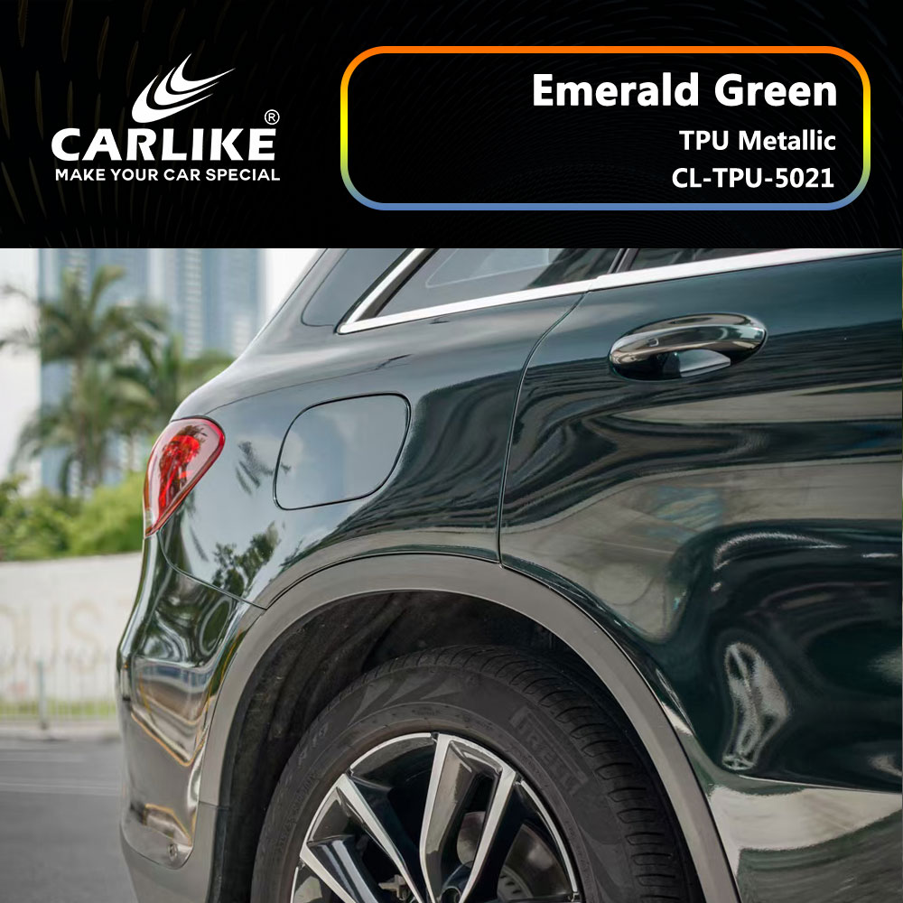 CL-TPU-5021 TPU Metallic Emerald Green Vinyl For Benz Car Wrap Factory Supplier