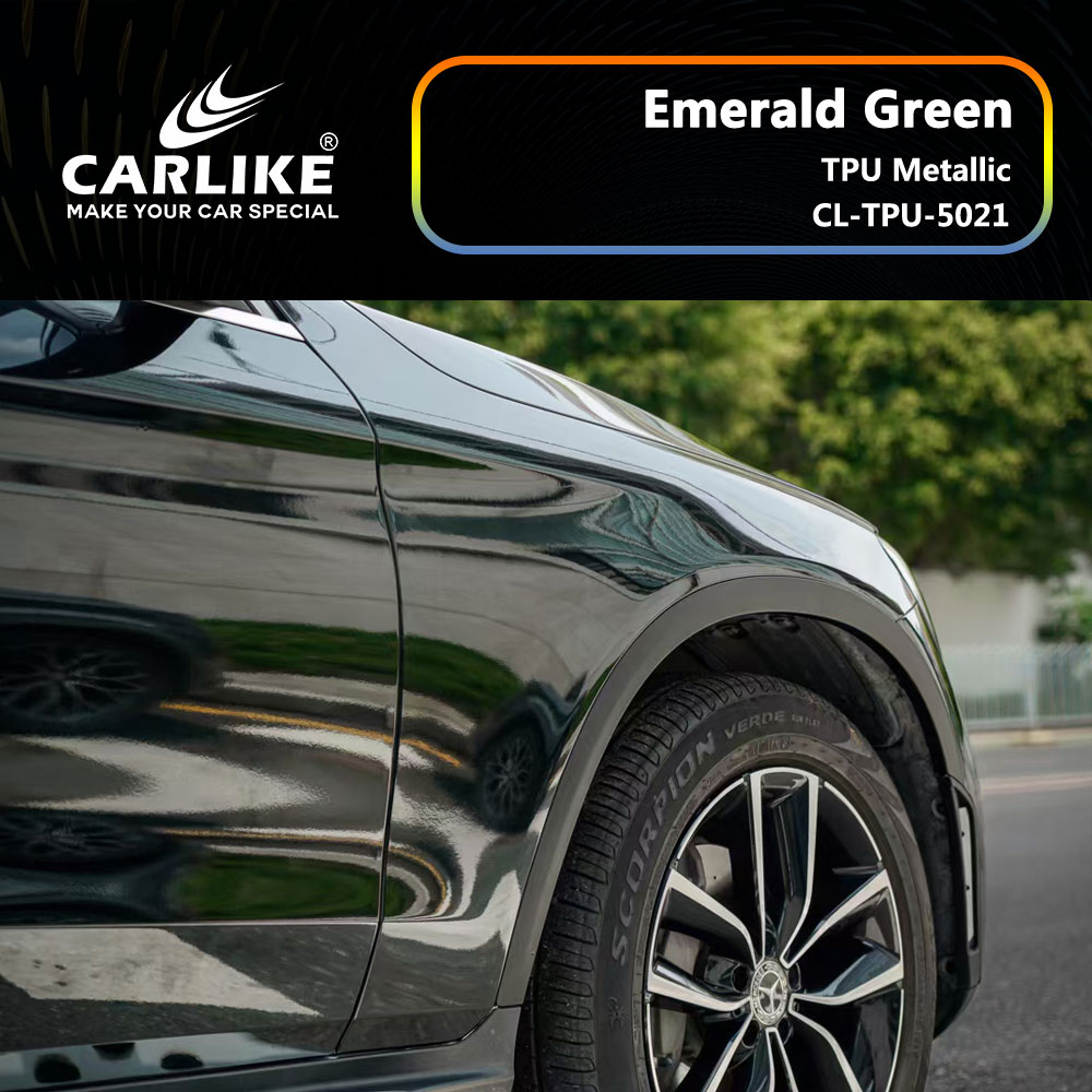 CL-TPU-5021 TPU Metallic Emerald Green Vinyl For Benz Car Wrap Factory Supplier