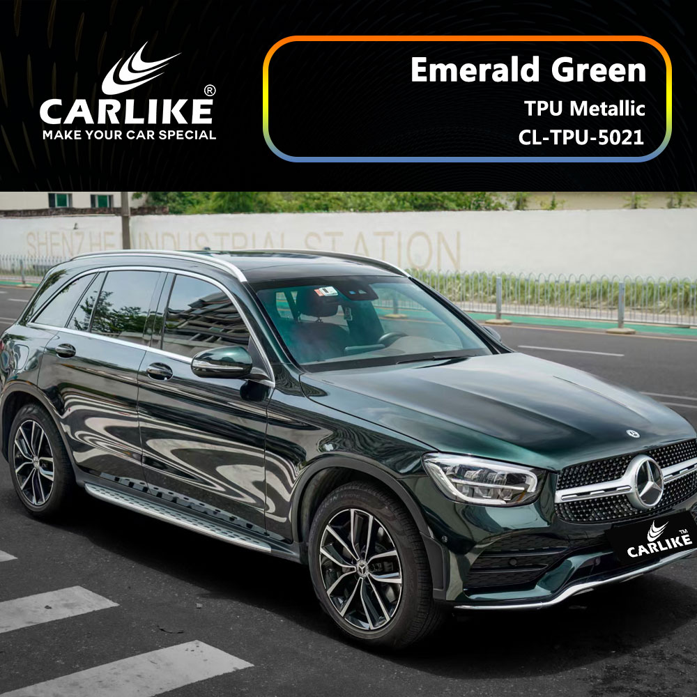 CL-TPU-5021 TPU Metallic Emerald Green Vinyl For Benz Car Wrap Factory Supplier