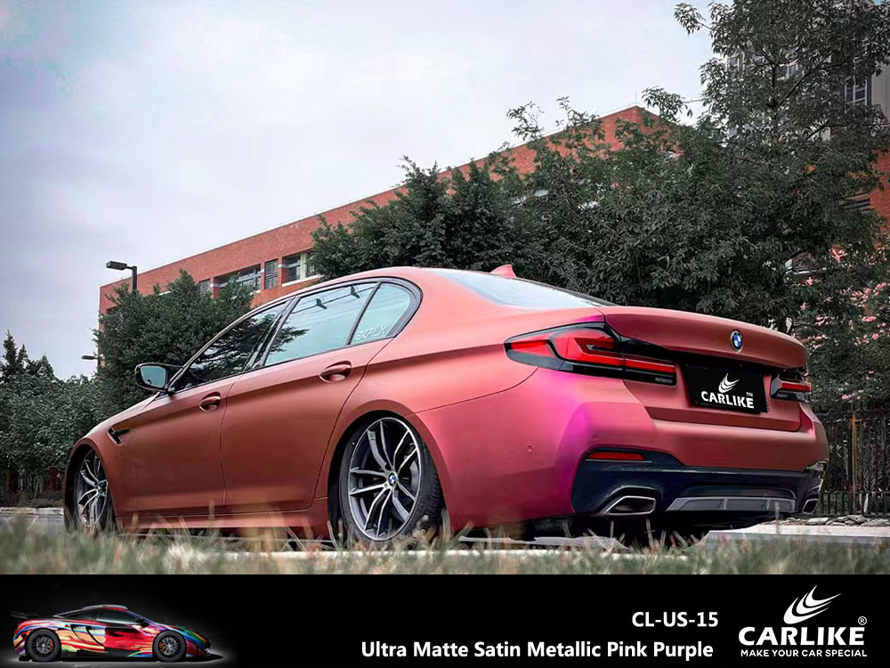 CL-US-15 Ultra Matte Satin Metallic Pink Purple Vinyl For BMW Car Wrap Factory Supplier