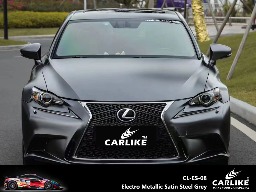 CL-LM-01P Liquid Metallic Aluminum Silver PET Vinyl For Benz Car Wrap Factory Supplier