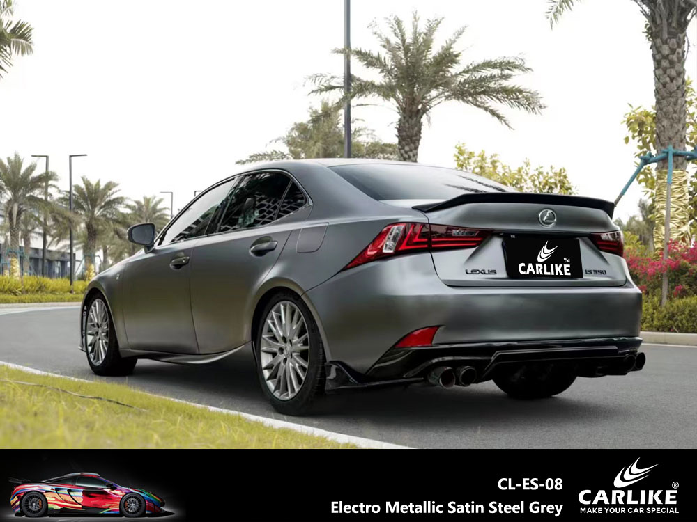 CL-LM-01P Liquid Metallic Aluminum Silver PET Vinyl For Benz Car Wrap Factory Supplier