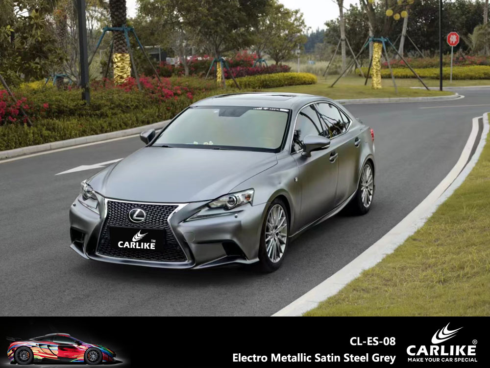 CL-LM-01P Liquid Metallic Aluminum Silver PET Vinyl For Benz Car Wrap Factory Supplier