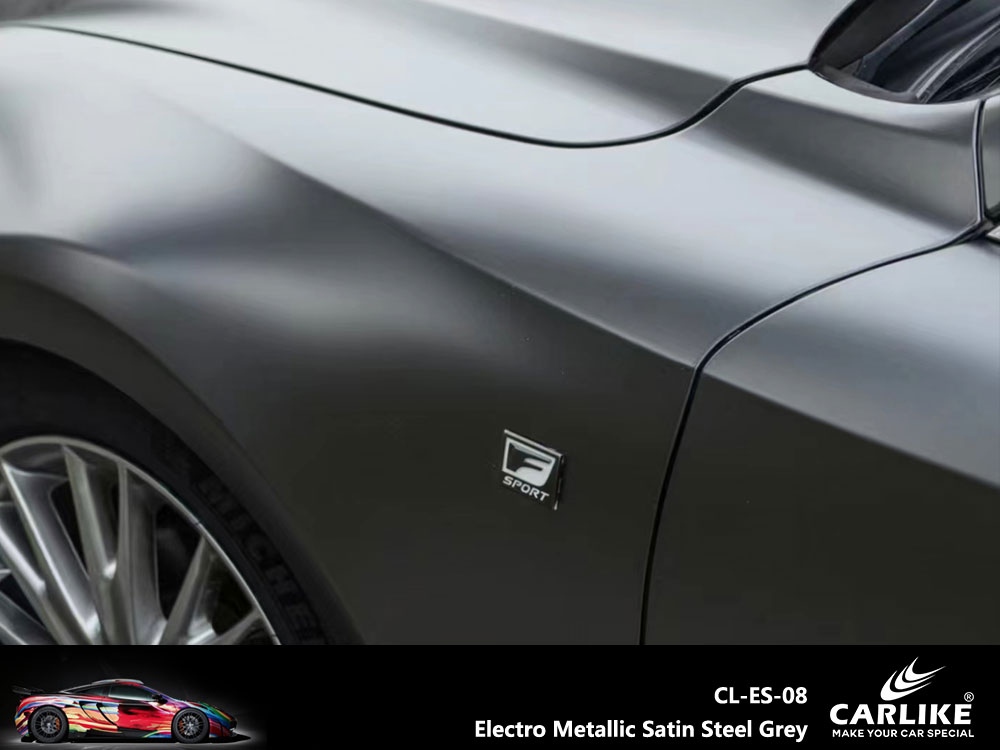 CL-LM-01P Liquid Metallic Aluminum Silver PET Vinyl For Benz Car Wrap Factory Supplier