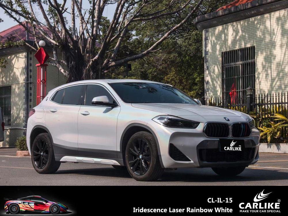 CL-IL-15 Iridescence Laser Rainbow White Vinyl For BMW Car Wrap Factory Supplier
