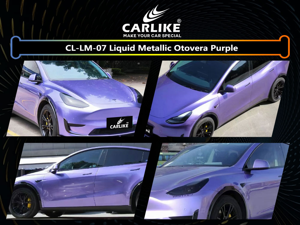 CL-LM-07 Liquid Metallic Otovera Purple Vinyl For Tesla Car Wrap Factory Supplier