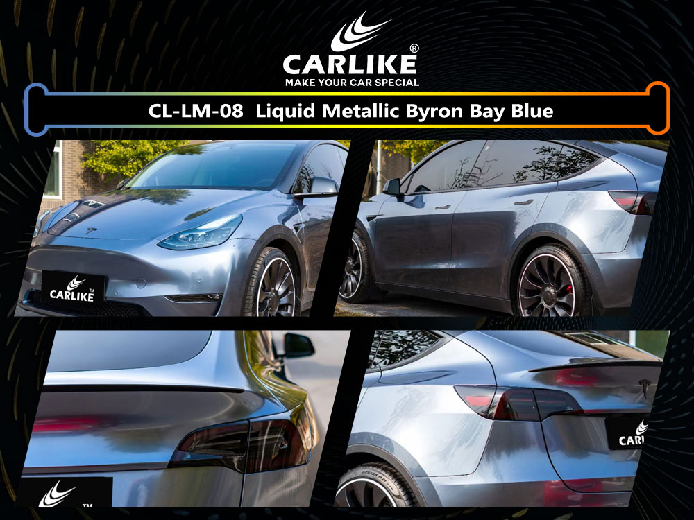 CL-LM-08 Liquid Metallic Byron Bay Blue Vinyl For Tesla Car Wrap Factory Supplier