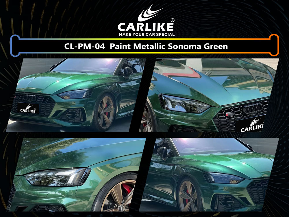 CL-PM-04 Paint Metallic Sonoma Green Vinyl For Audi Car Wrap Factory Supplier