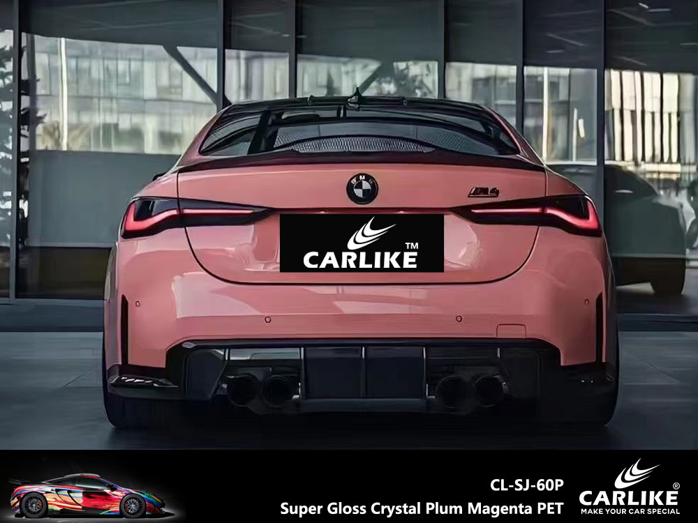 CL-SJ-60P Super Gloss Crystal Plum Magenta PET Vinyl For BMW Car Wrap Factory Supplier