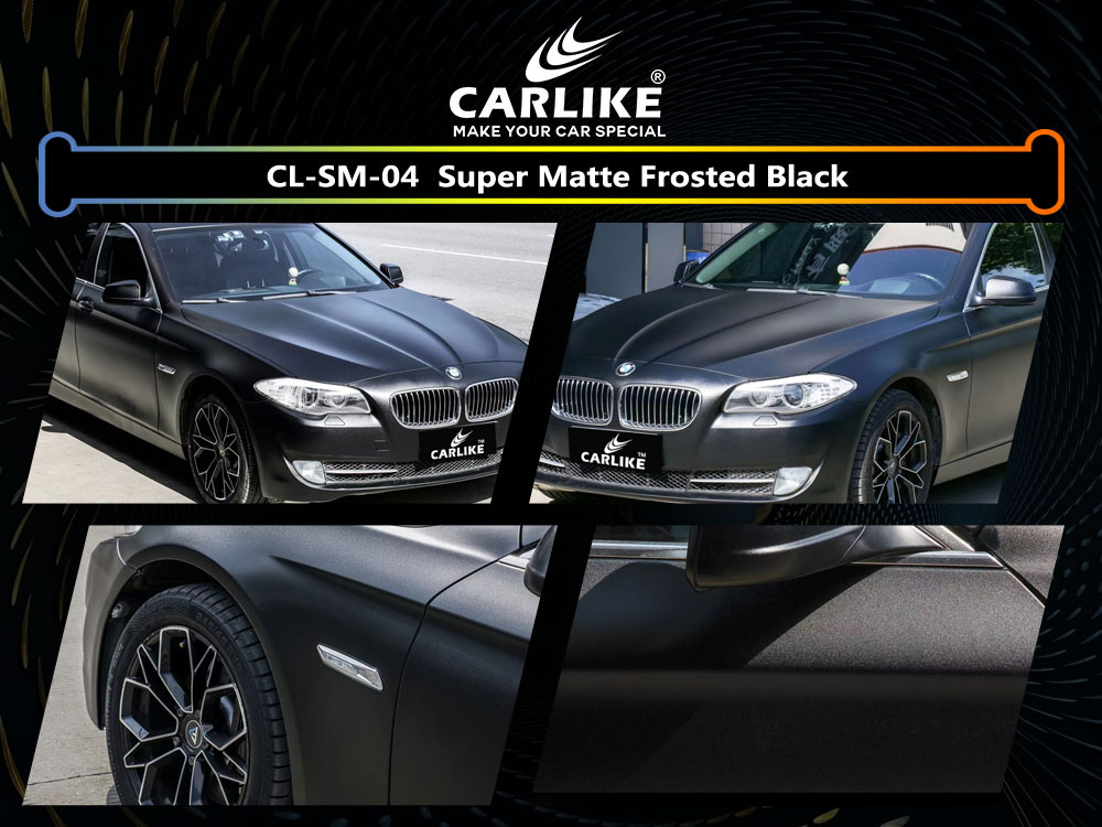 CL-SM-04 Super Matte Frosted Black Vinyl For BMW Car Wrap Factory Supplier