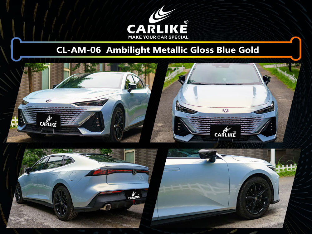 CL-AM-06 Ambilight Metallic Gloss Blue Gold Vinyl For Chana Car Wrap Factory Supplier