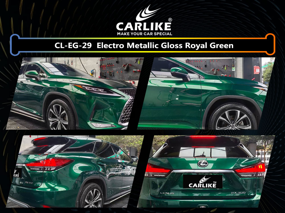 CL-EG-29 Electro Metallic Gloss Royal Green Vinyl For Li Auto Car Wrap Factory Supplier
