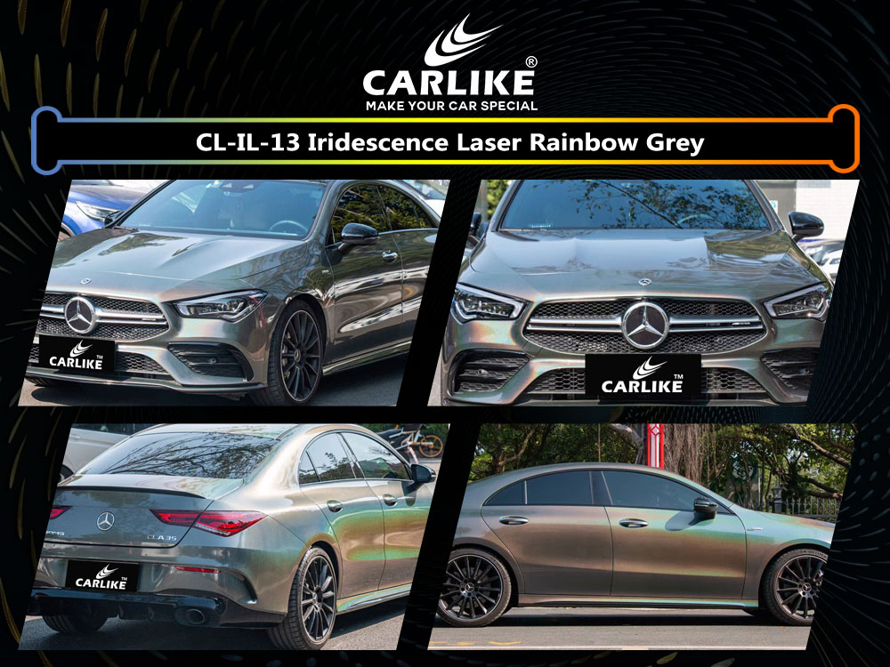 CL-IL-13 Iridescence Laser Rainbow Grey Vinyl For Benz Car Wrap Factory Supplier