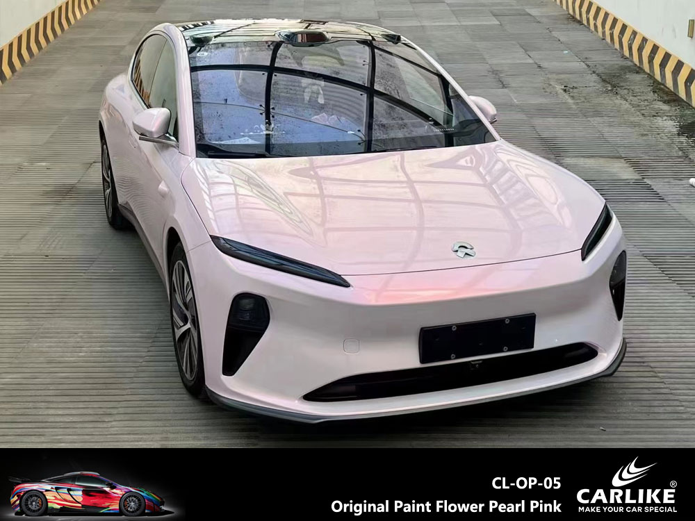 CL-OP-05 Original Paint Flower Pearl Pink Vinyl For NIO Car Wrap Factory Supplier