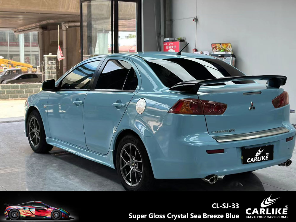 CL-SJ-33 Super Gloss Crystal Sea Breeze Blue Vinyl For Mitsubishi Car Wrap Factory Supplier