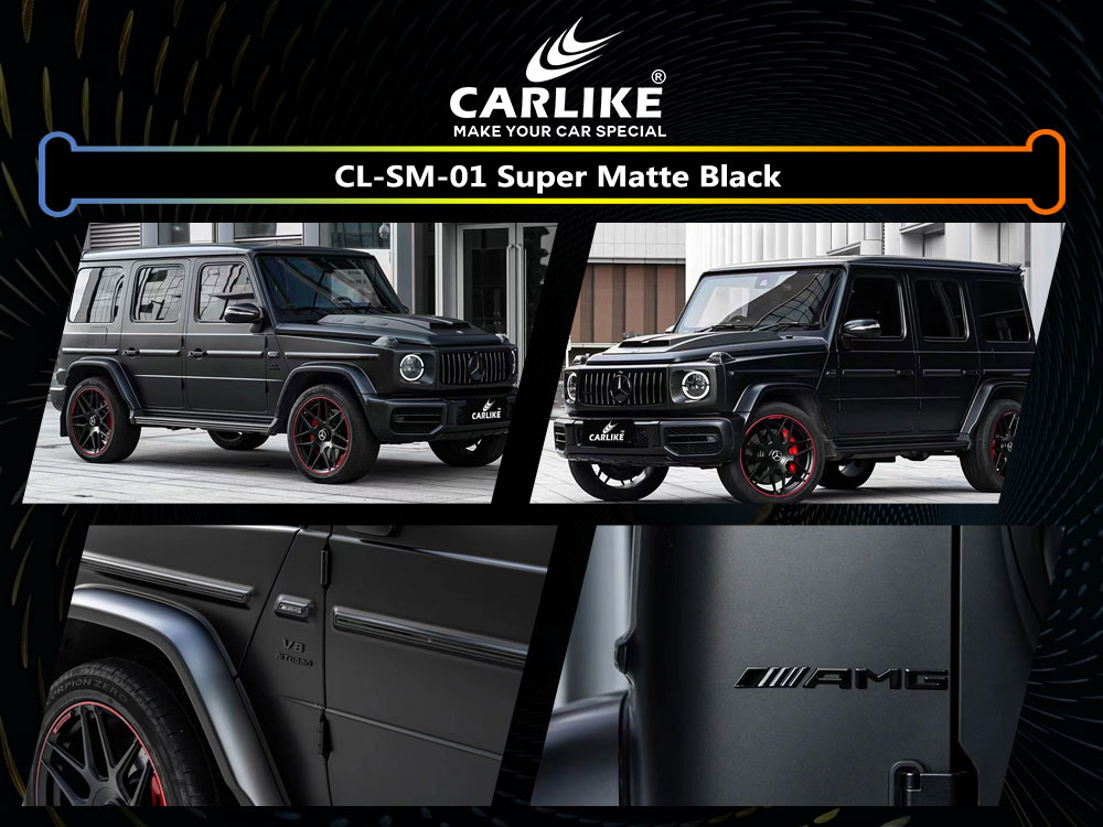CL-SM-01 Super Matte Black Vinyl For Benz Car Wrap Factory Supplier