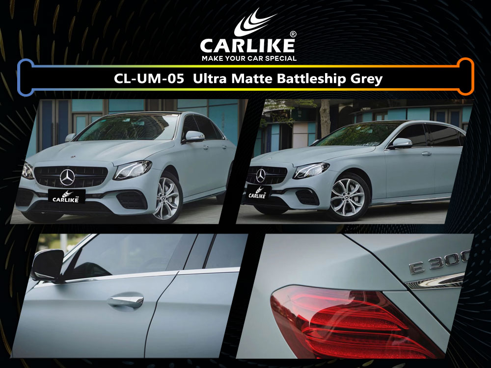 CL-UM-05 Ultra Matte Battleship Grey Vinyl For Benz Car Wrap Factory Supplier