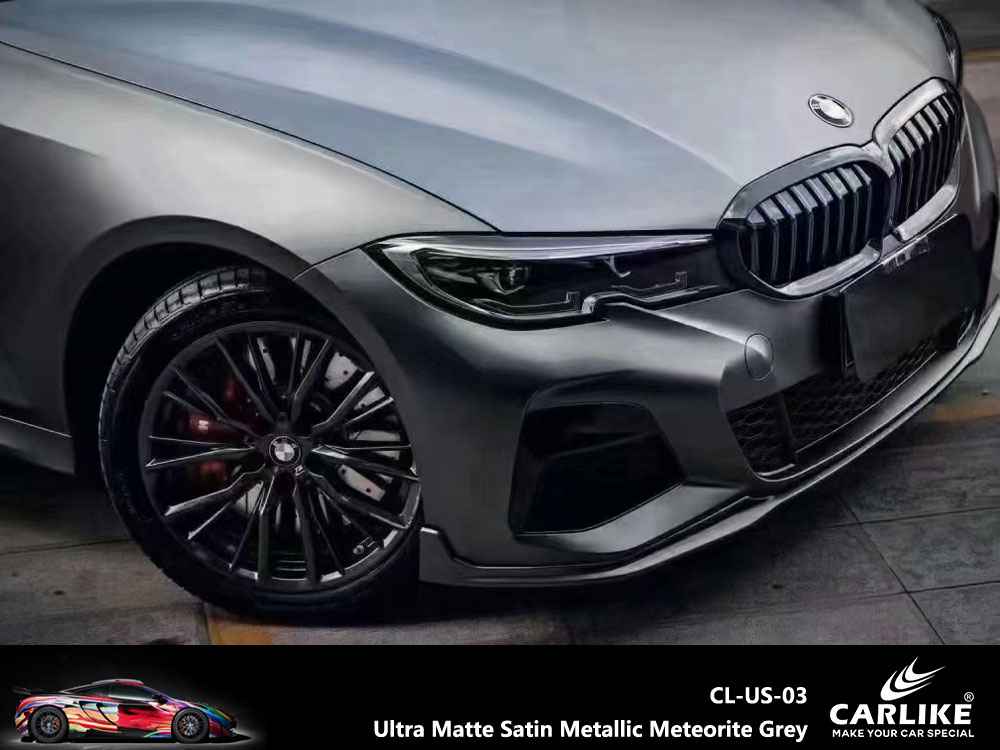 CL-US-03 Ultra Matte Satin Metallic Meteorite Grey Vinyl For BMW Car Wrap Factory Supplier