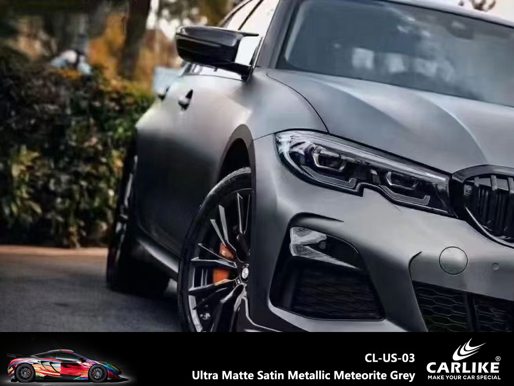 CL-US-03 Ultra Matte Satin Metallic Meteorite Grey Vinyl For BMW Car Wrap Factory Supplier