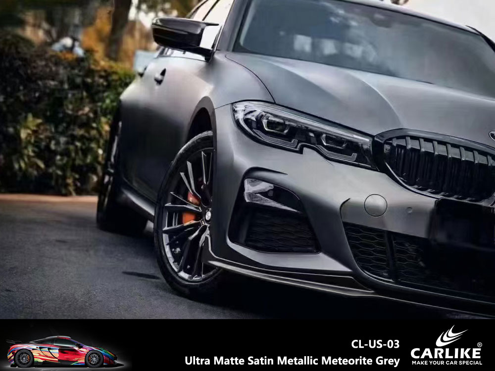 CL-US-03 Ultra Matte Satin Metallic Meteorite Grey Vinyl For BMW Car Wrap Factory Supplier